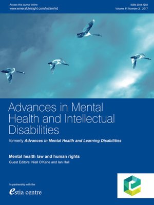 cover image of Advances in Mental Health and Intellectual Disabilities, Volume 11, Number 2